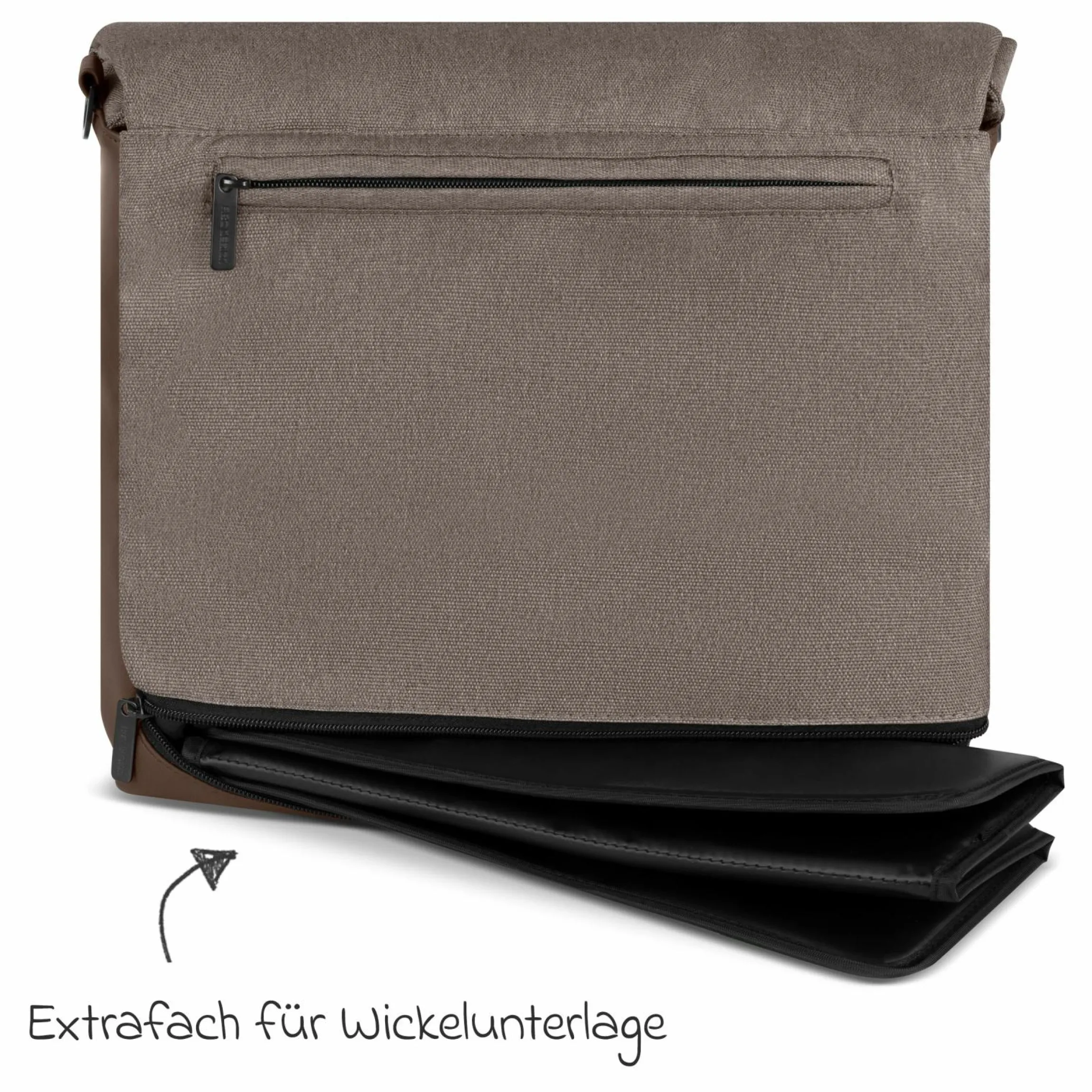 Wickeltasche Urban inkl. Wickelunterlage & viel Zubehör - Pure - Nature - Kollektion 2025