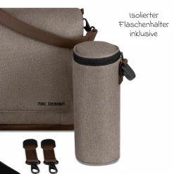 Wickeltasche Urban inkl. Wickelunterlage & viel Zubehör - Pure - Nature - Kollektion 2025