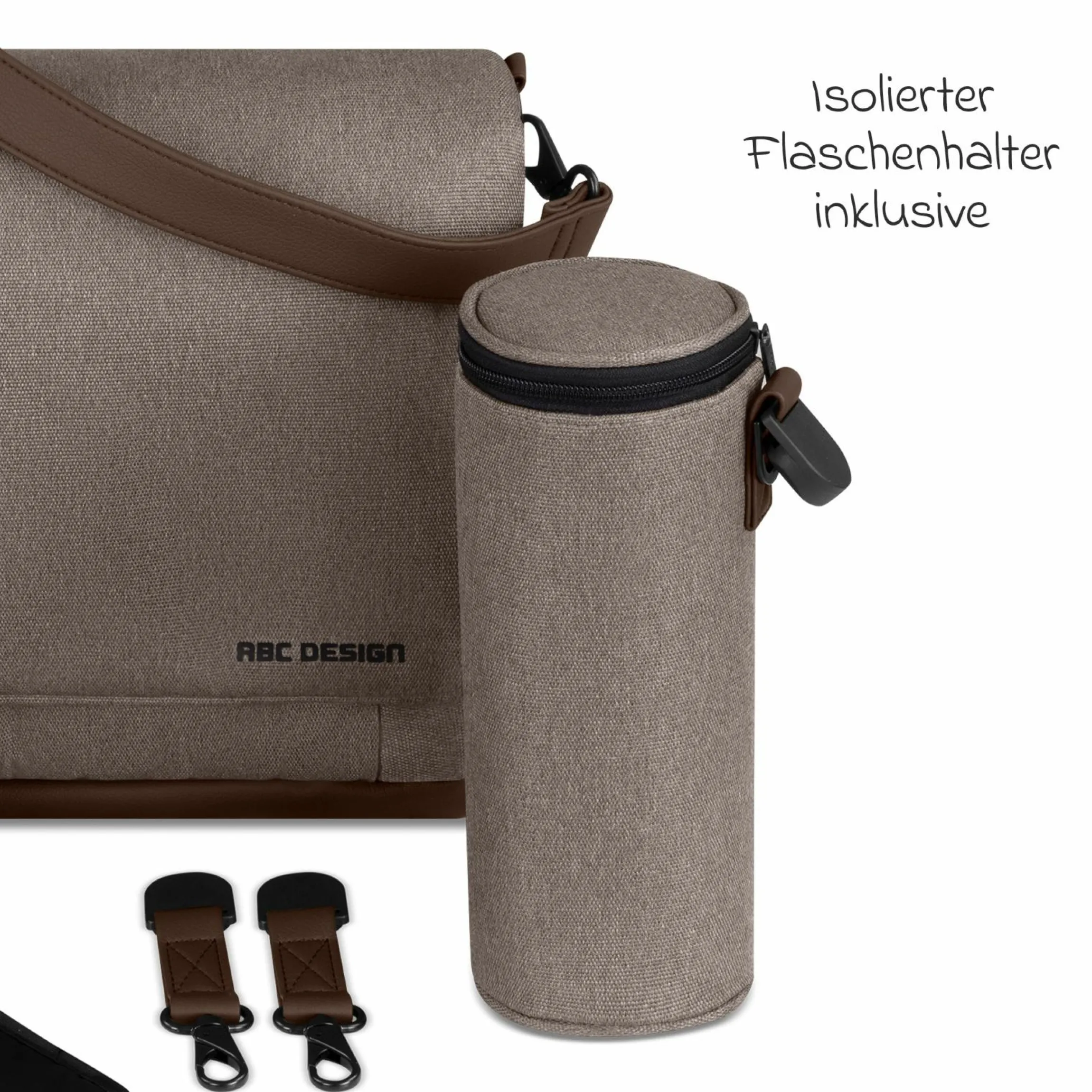 Wickeltasche Urban inkl. Wickelunterlage & viel Zubehör - Pure - Nature - Kollektion 2025