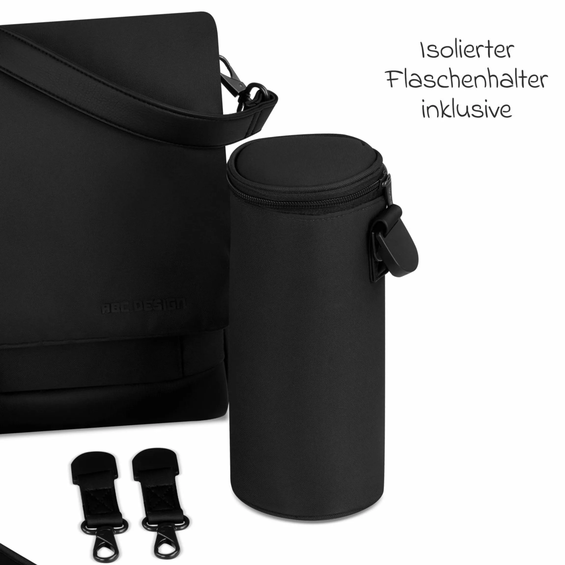 Wickeltasche Urban inkl. Wickelunterlage & viel Zubehör - Pure - Coal - Kollektion 2025