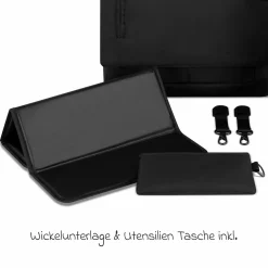 Wickeltasche Urban inkl. Wickelunterlage & viel Zubehör - Pure - Coal - Kollektion 2025
