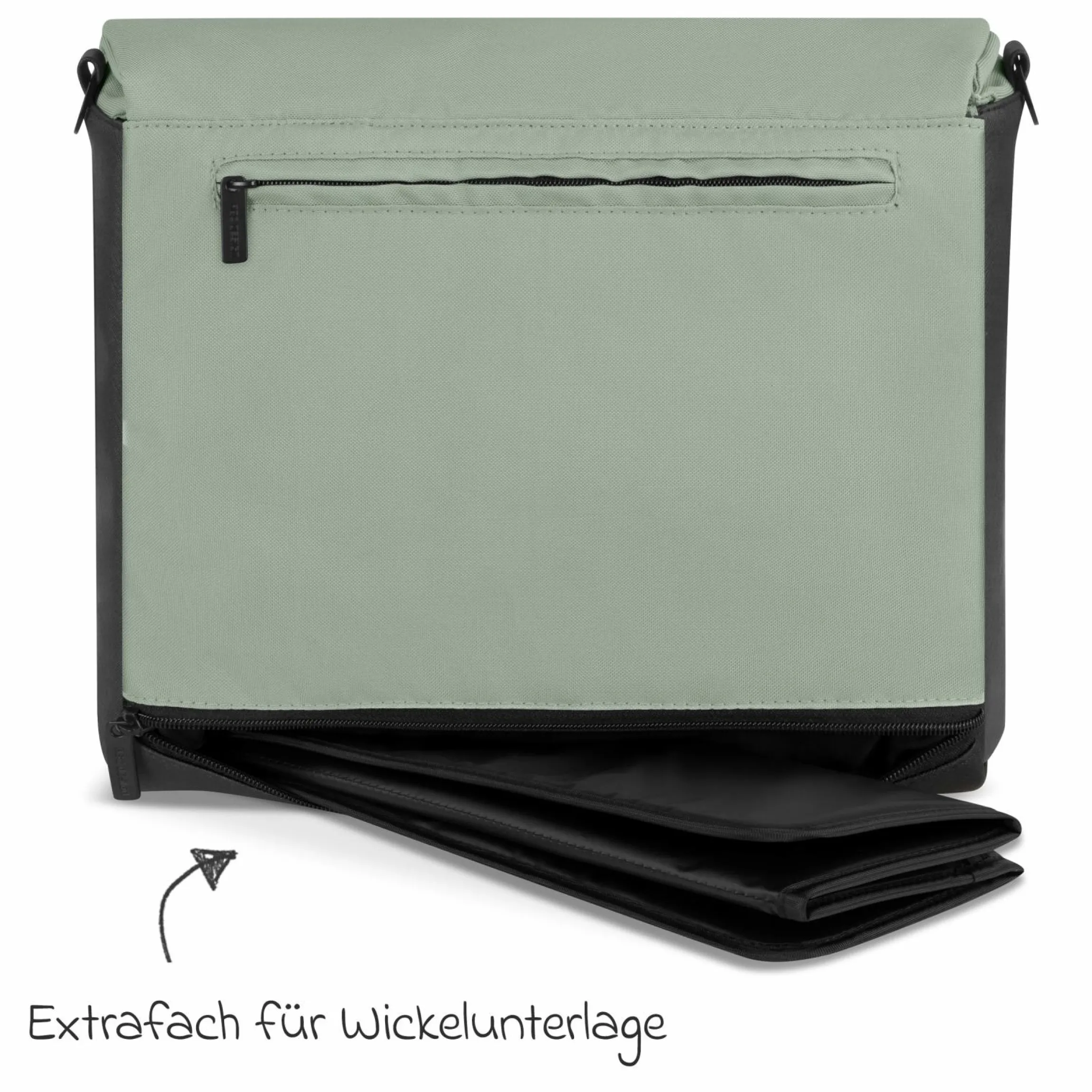 Wickeltasche Urban inkl. Wickelunterlage & viel Zubehör - Pine - Kollektion 2025