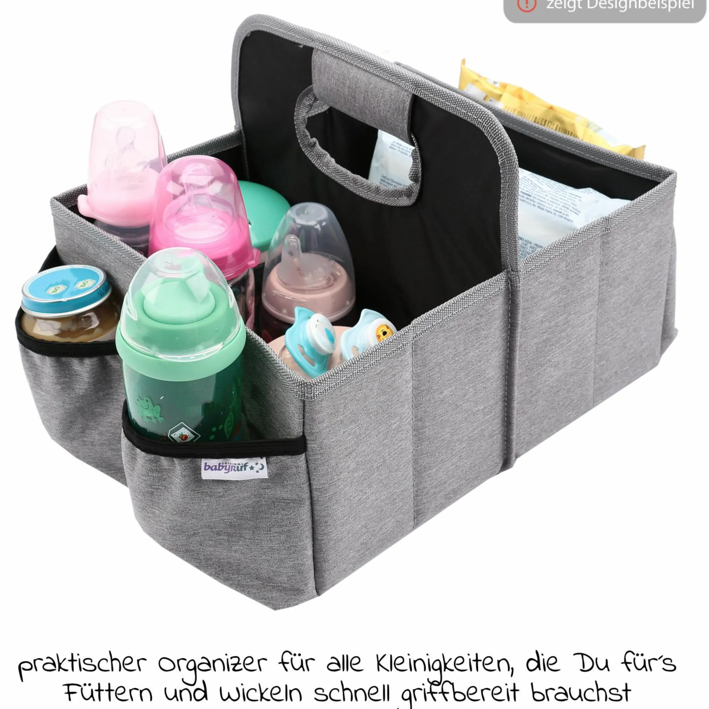 Wickeltisch-Organizer BO 500 - Grey & Black