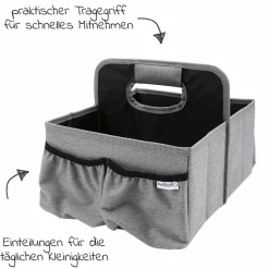 Wickeltisch-Organizer BO 500 - Grey & Black