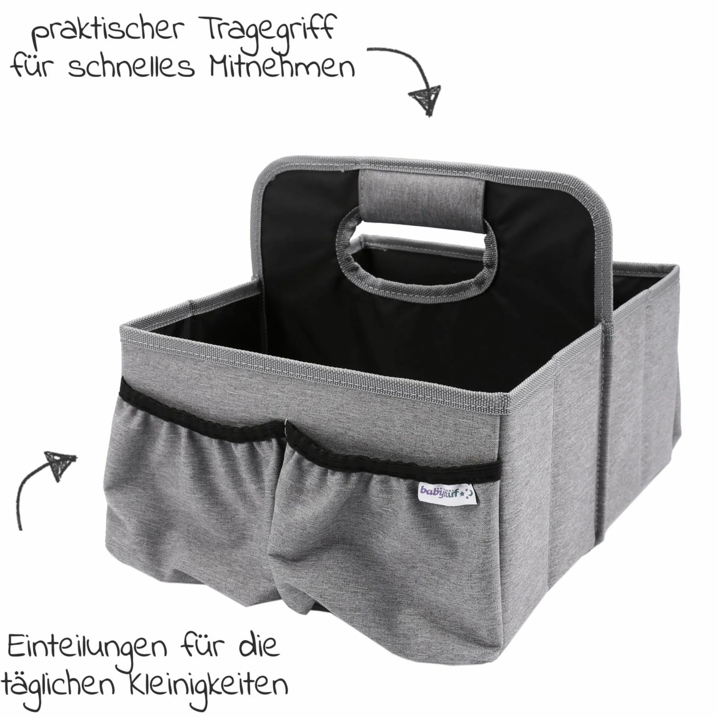 Wickeltisch-Organizer BO 500 - Grey & Black