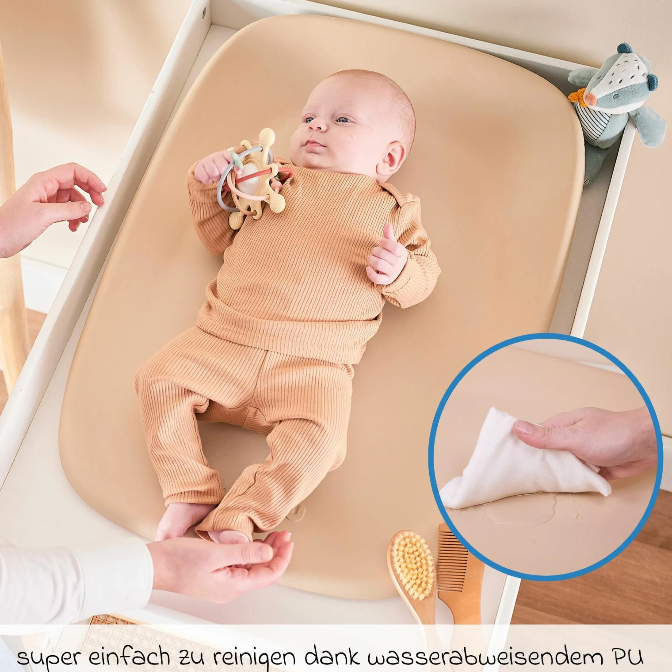 Wickelunterlage Softy 50 x 70 cm - Beige