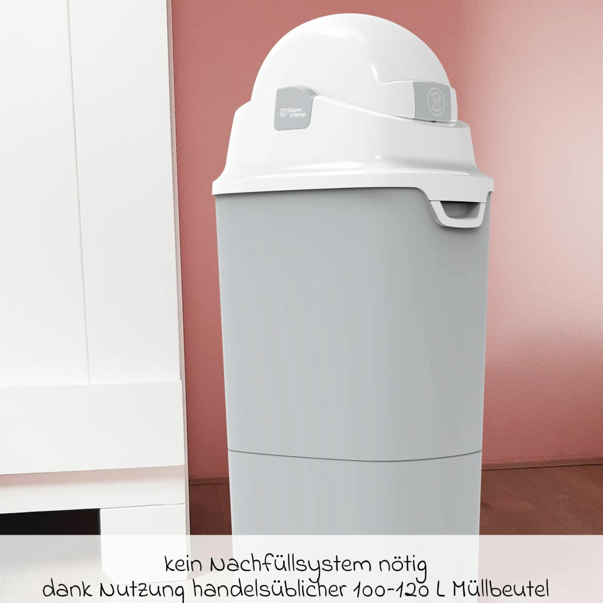 Windeleimer ONE Handsfree - Maxi - Silber