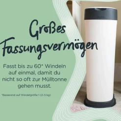 Windeleimer Twist and Click Sangenic XL inkl. 1 Nachfüllkassette - Greenfilm™ - Weiß