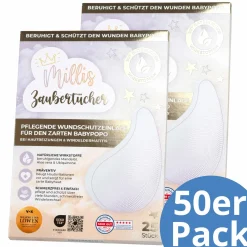 Windeleinlage / Zaubertücher 50er Pack - pflegende Wundschutzeinlage für Windeln zur Vorbeugung von Hautreizungen
