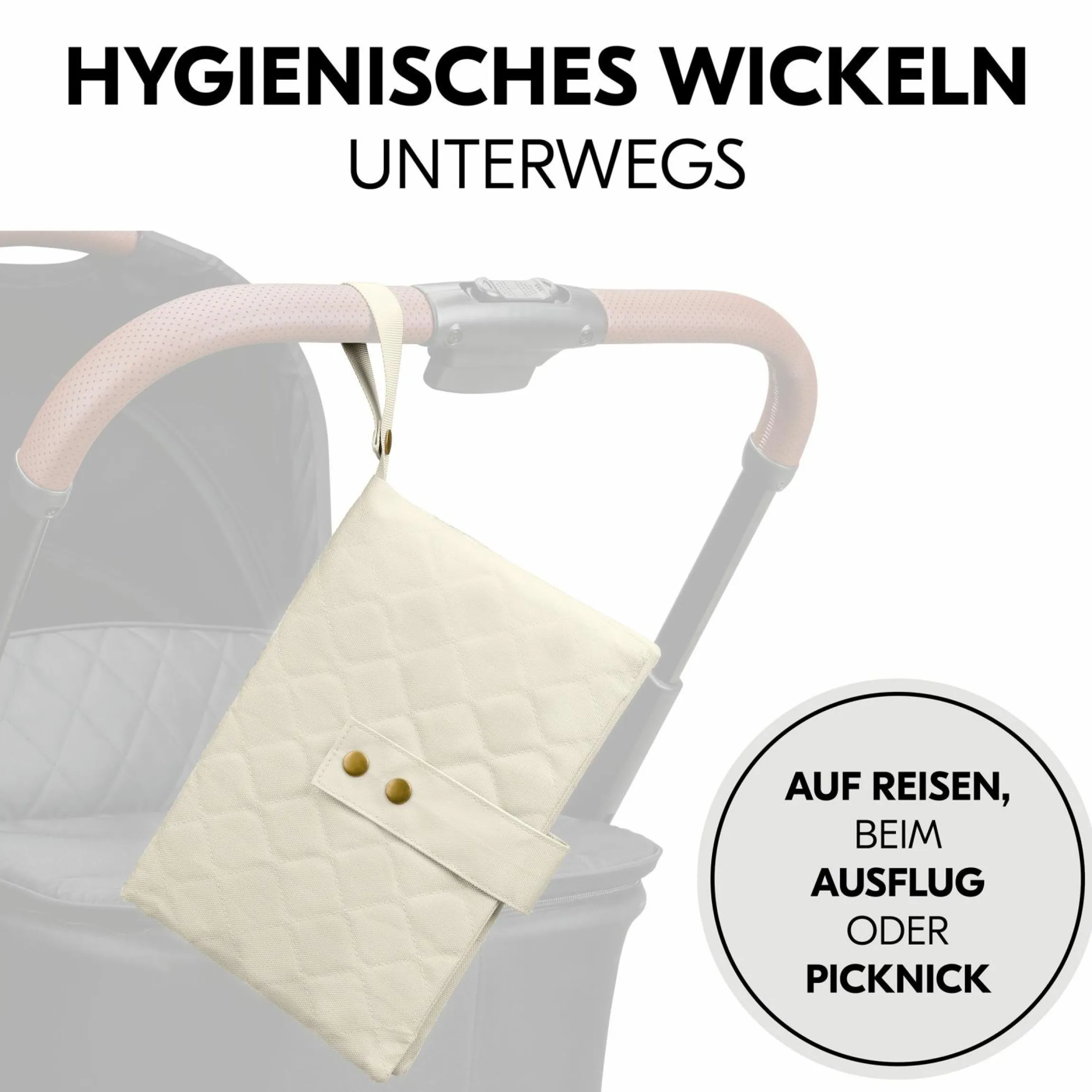 Windeltasche mit Wickelunterlage - Change N Walk - Beige