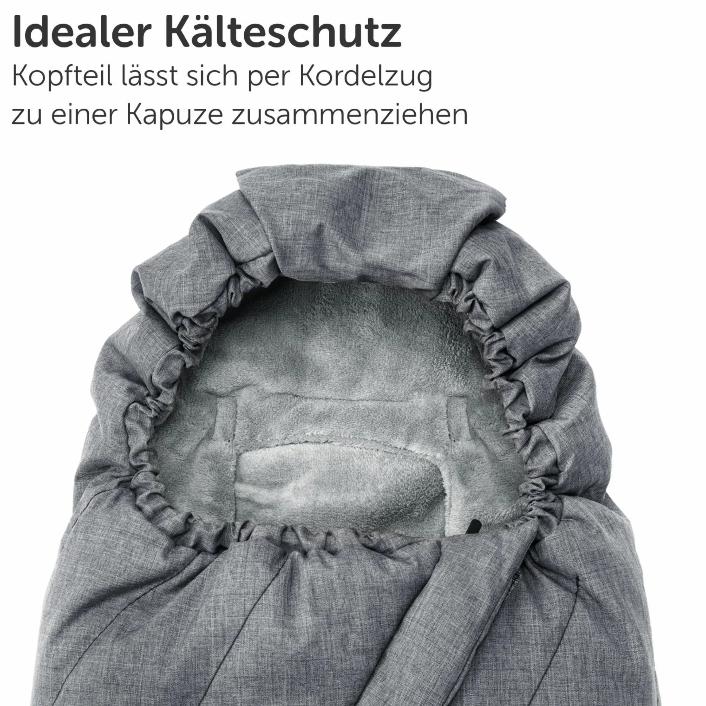 Winter-Fußsack Babyschale 3M PRO - für alle Gurtsysteme - Grau