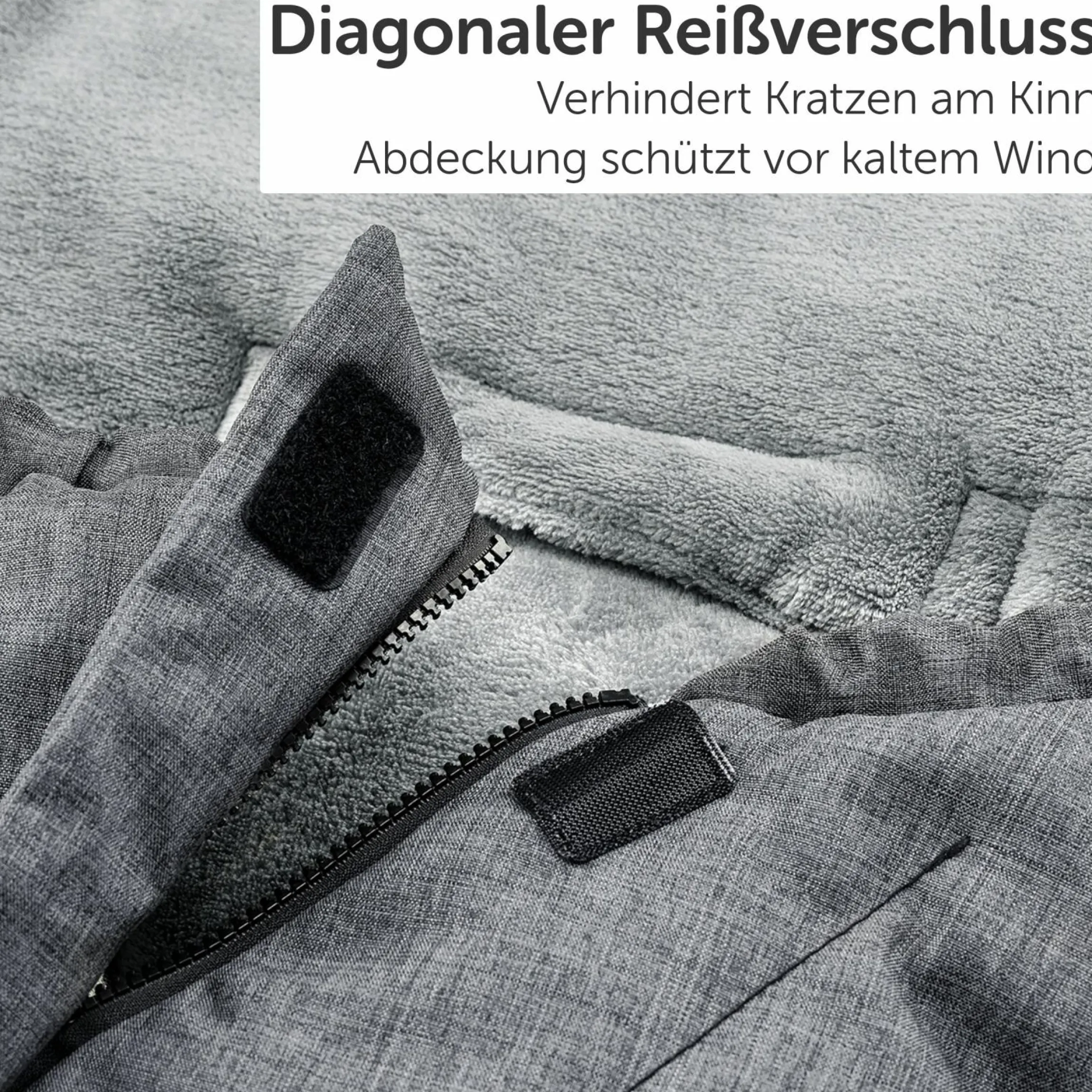Winter-Fußsack Babyschale 3M PRO - für alle Gurtsysteme - Grau
