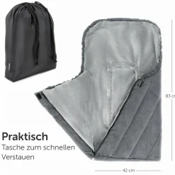 Winter-Fußsack Babyschale 3M PRO - für alle Gurtsysteme - Grau