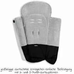 Winter-Fußsack für Kinderwagen und Buggy Pushchair Footmuff - Grau