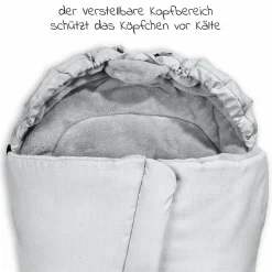 Winter-Fußsack für Kinderwagen und Buggy Pushchair Footmuff - Grau