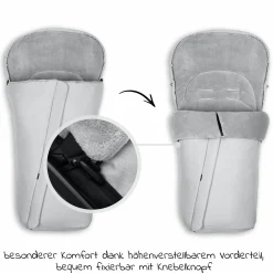 Winter-Fußsack für Kinderwagen und Buggy Pushchair Footmuff - Grau