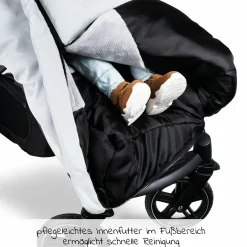 Winter-Fußsack für Kinderwagen und Buggy Pushchair Footmuff - Grau