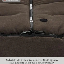 Winter-Fußsack für Kinderwagen - Schwarz