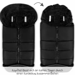 Winter-Fußsack für Kinderwagen - Black - Kollektion 2025