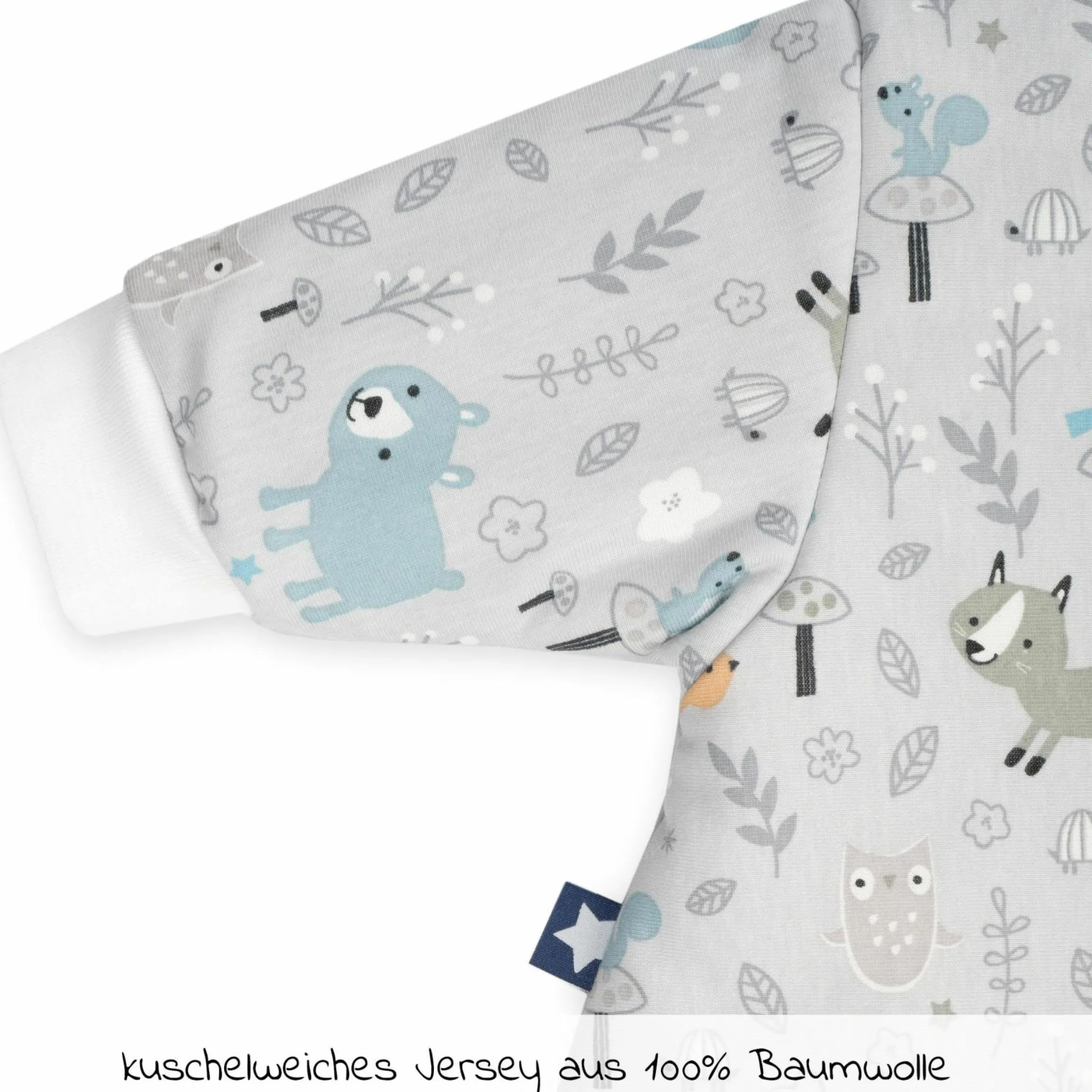 Winterschlafsack wattiert mit Arm - Jersey Smart Friends - Gr. 62