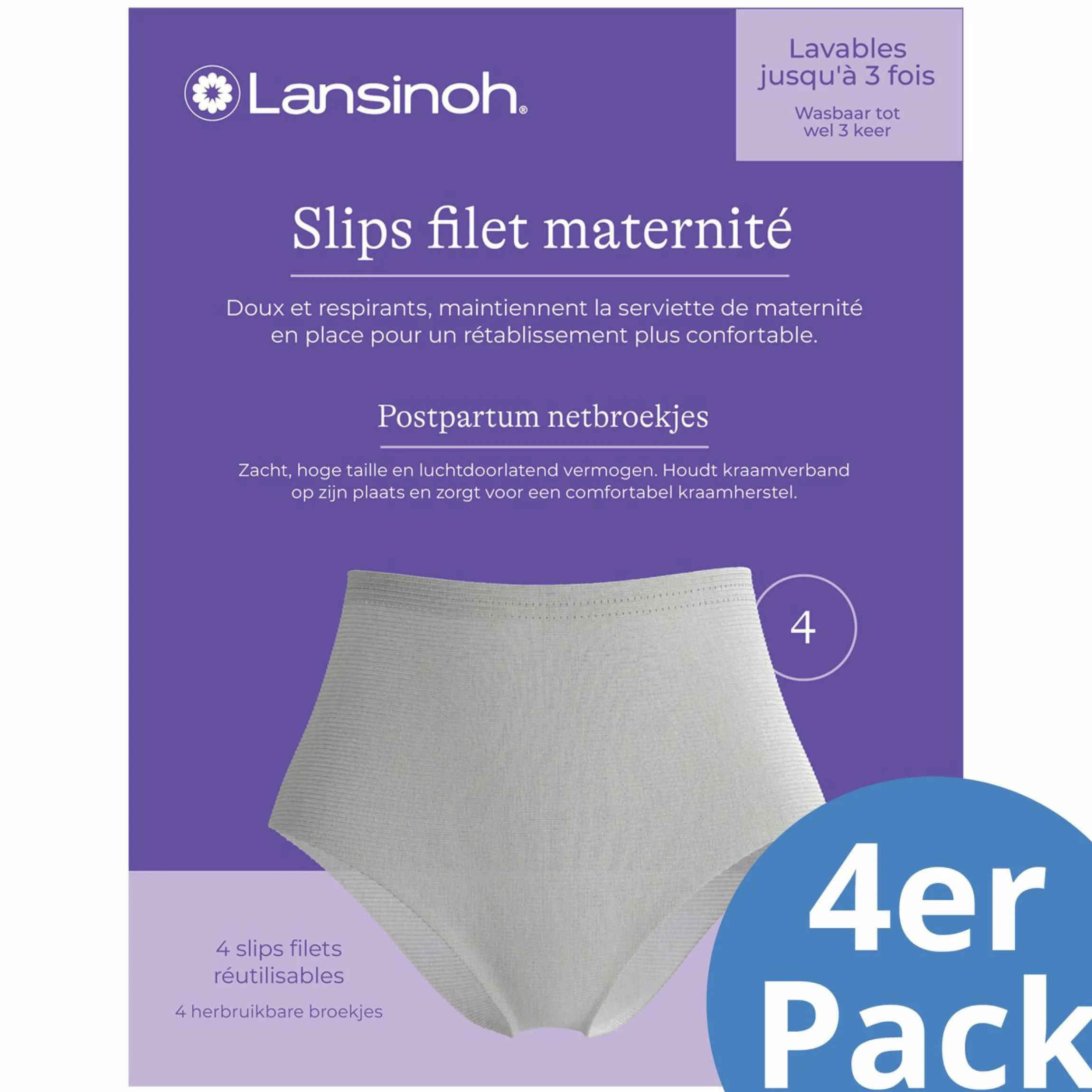 Wochenbett-Unterwäsche Slip 4er Pack