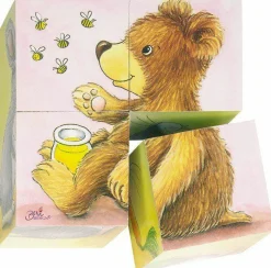 Würfel-Puzzle 4 Teile - Tierkinder