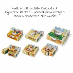 Würfelpuzzle Bilderwürfel - Bauernhof