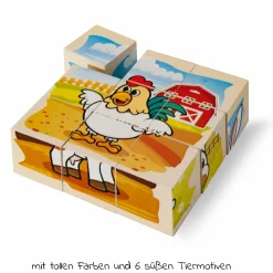 Würfelpuzzle Bilderwürfel - Bauernhof