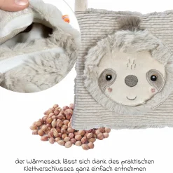 Wärmekissen mit Kirschkern-Füllung 16 x 16 cm - Faultier