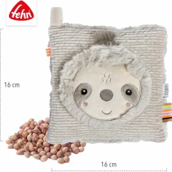 Wärmekissen mit Kirschkern-Füllung 16 x 16 cm - Faultier