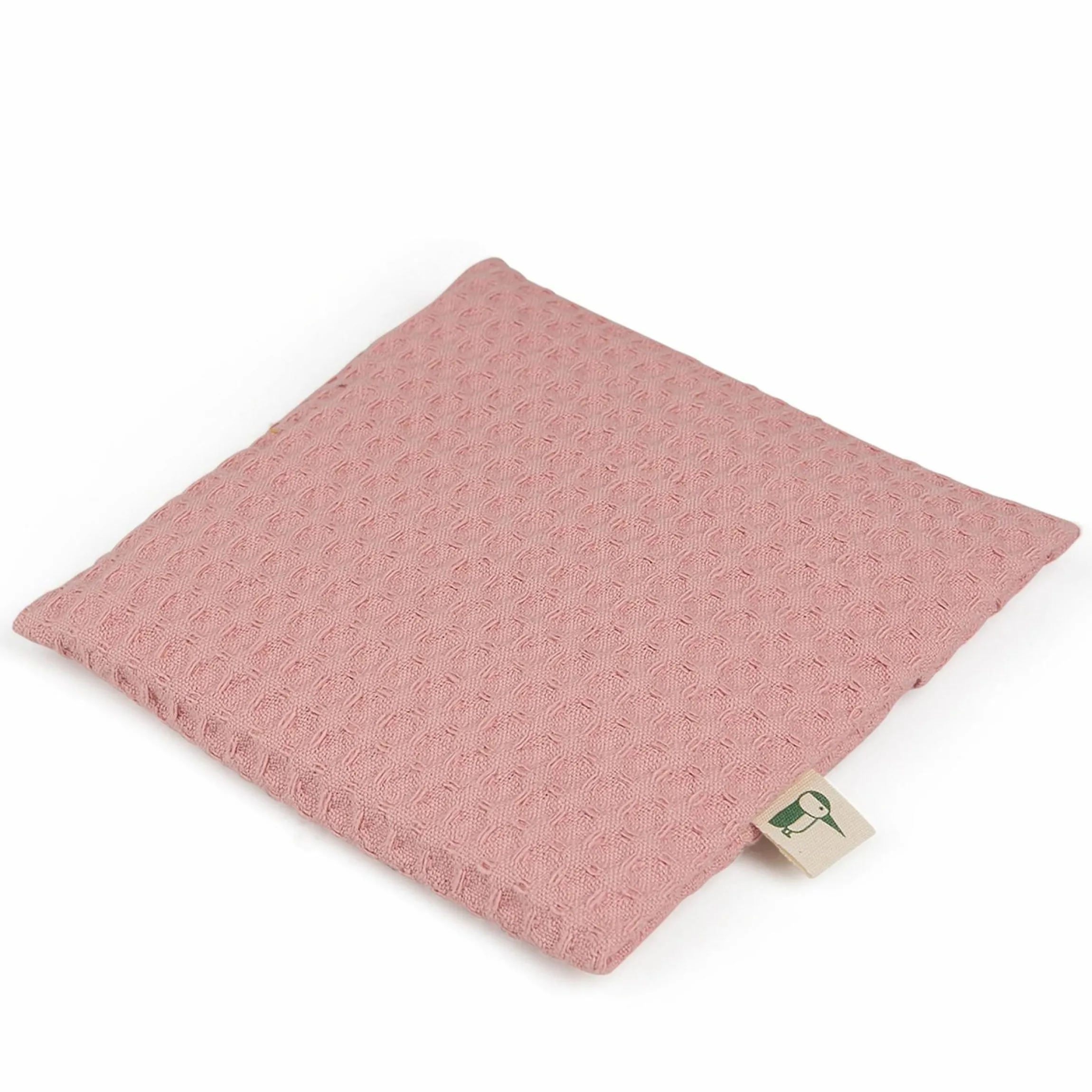 Wärmekissen mit Rapssamen-Füllung 13,5 x 13,5 cm - Waffelpique - Rosa