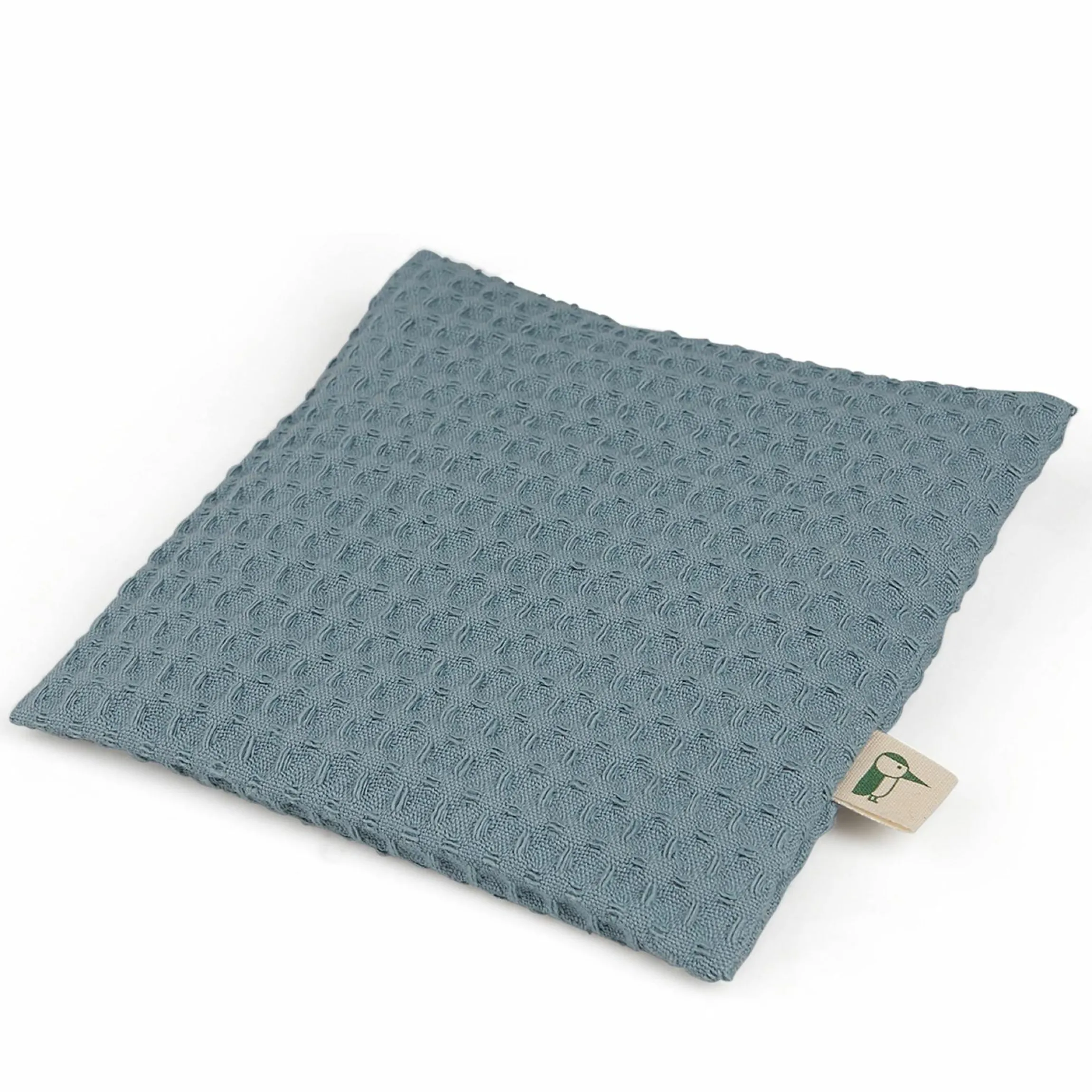 Wärmekissen mit Rapssamen-Füllung 13,5 x 13,5 cm - Waffelpique - Petrol