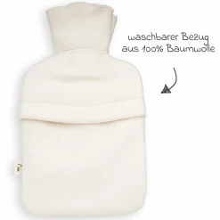 Wärmflasche aus Naturkautschuk mit Bezug aus Bio-Baumwolle - Schildkröte