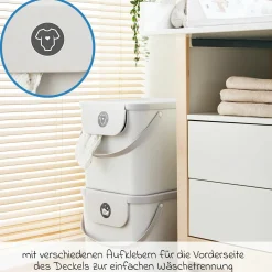 Wäsche- & Stoffwindelsammler Kayo 40 l - Mistletoe White