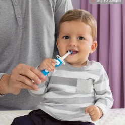 Zahnbürsten-Set mit Lern-Zahnbürste & Zahnbürste für Babys - Mint