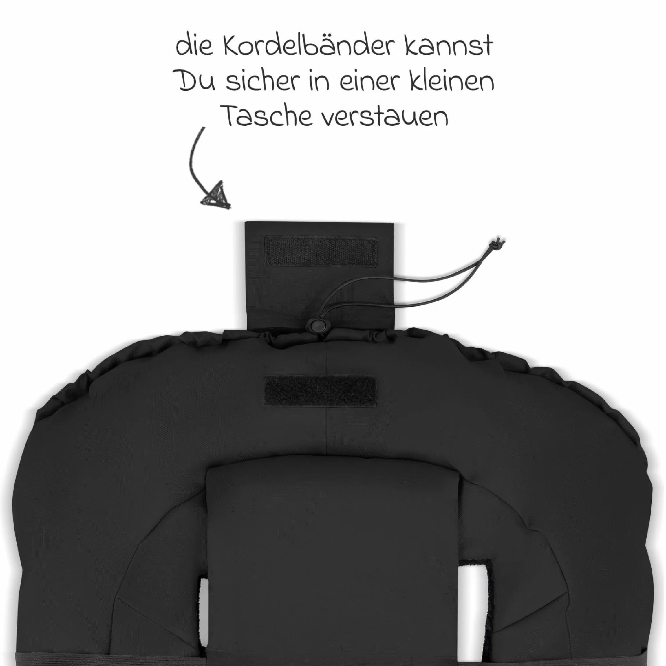 Zubehör-Set Kinderwagen mit Wickeltasche Easy, Winterfußsack, Regenschutz & Moskitonetz - Black