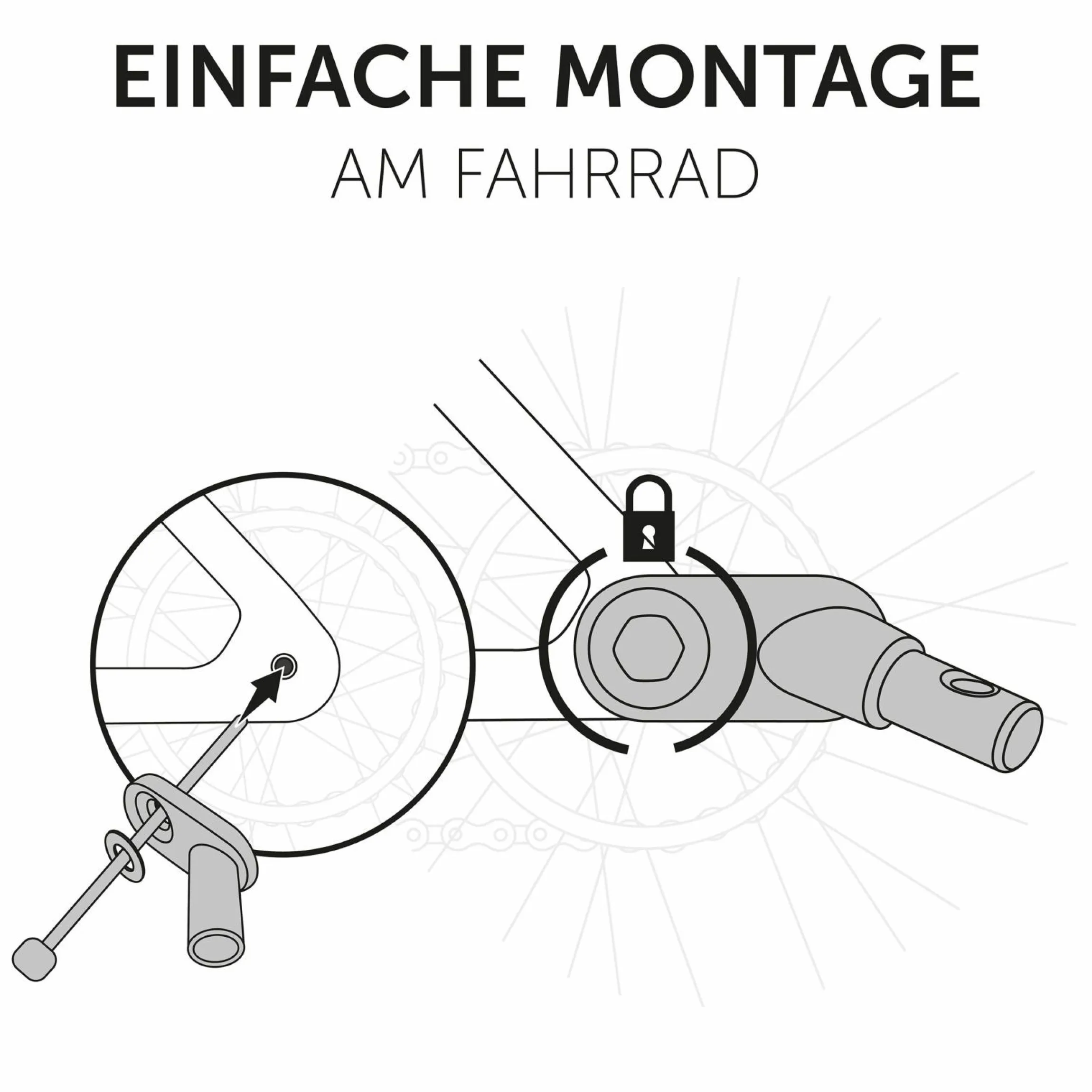 Zusatz- Fahrradkupplung für Dryk Duo Fahrradanhänger
