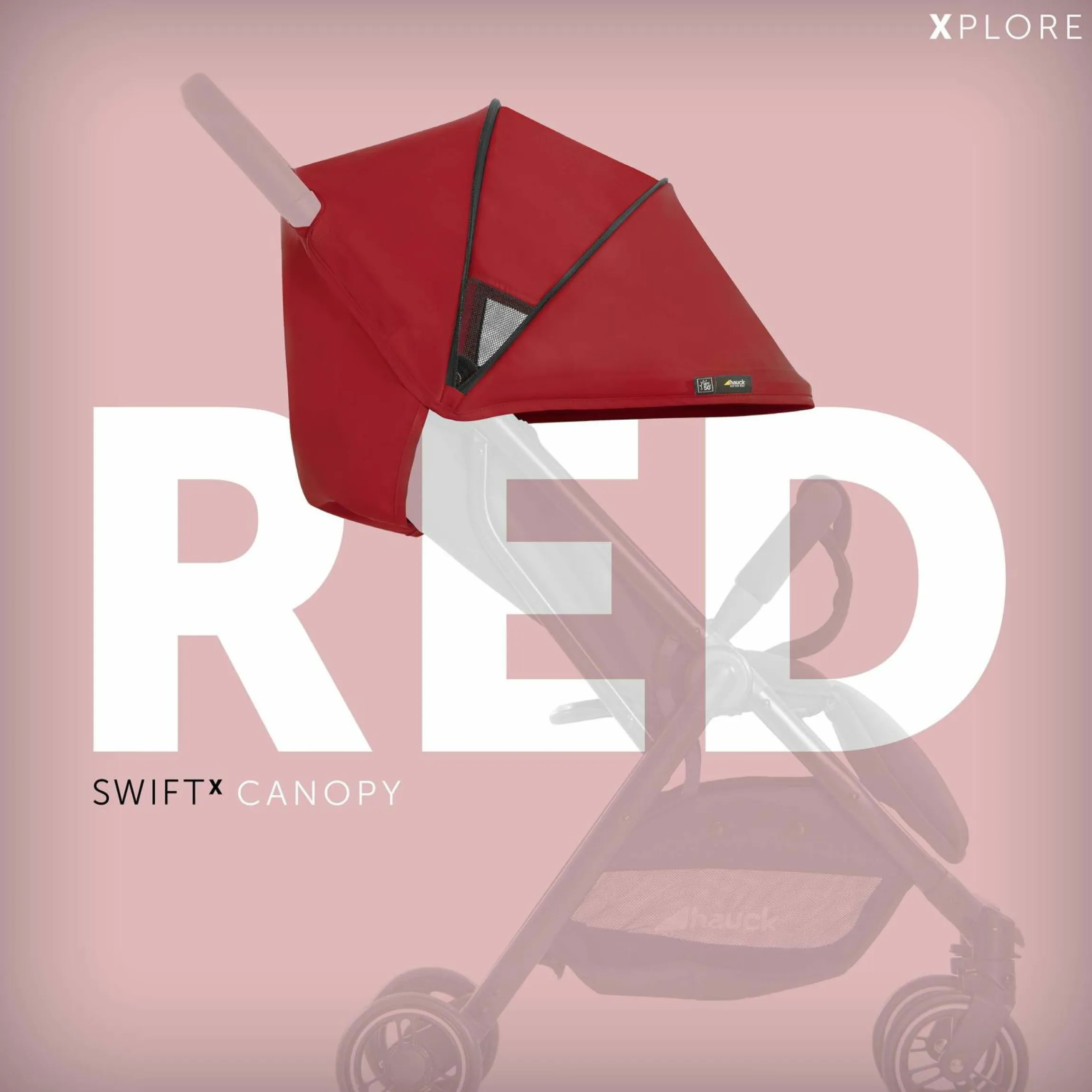 Zusatz-Sonnenverdeck für Buggy Swift X - Single Deluxe Canopy - Red
