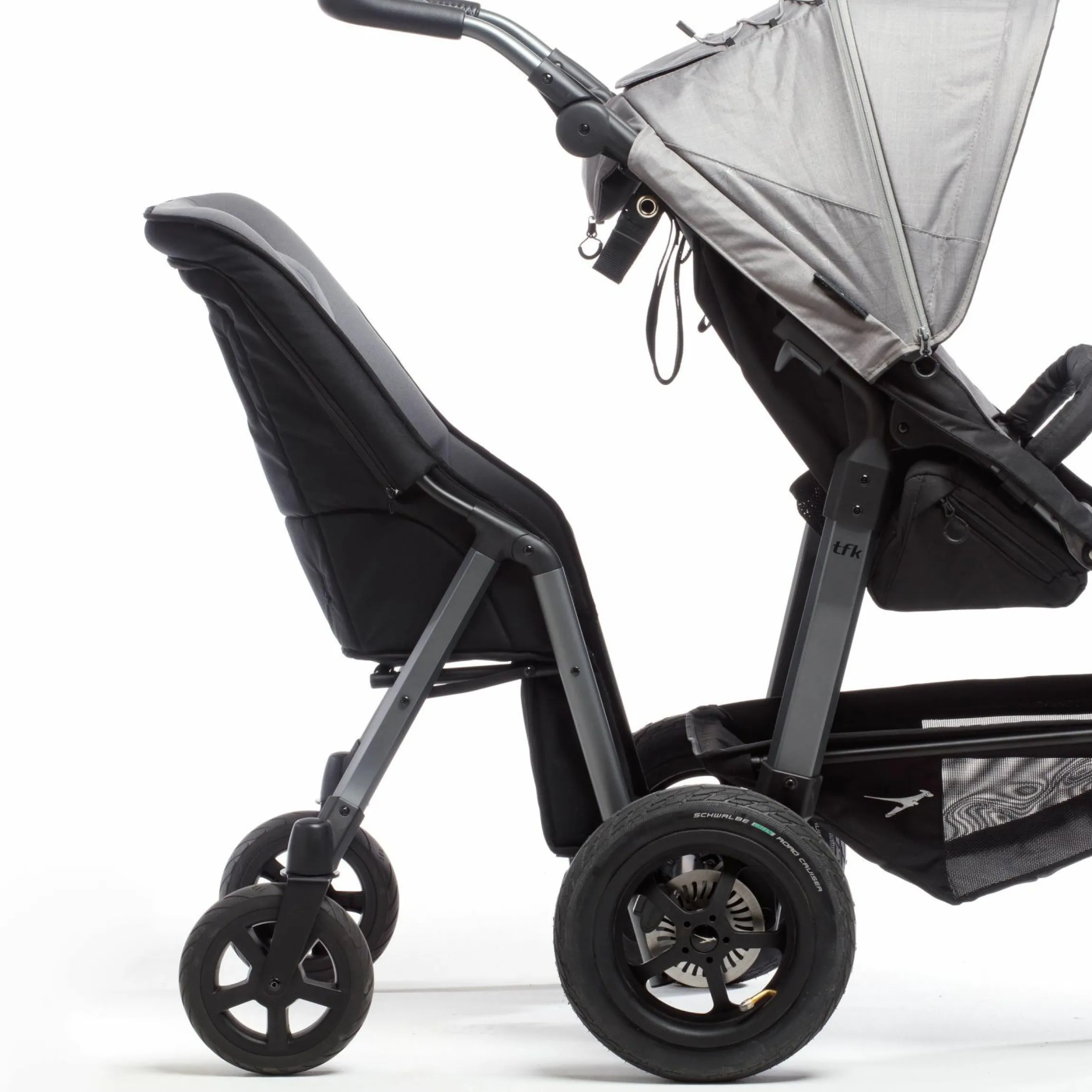 Zweitsitz & Geschwistersitz Shuttle 2 für Mono / Joggster / Twin - Black Grey