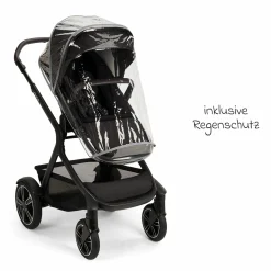 Zweit-Sportsitz DEMI next mit magnetischem Gurtverschluss inkl. Regenschutz - Caviar - Kollektion 2025