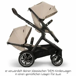 Zweit-Sportsitz DEMI next mit magnetischem Gurtverschluss inkl. Regenschutz - Biscotti - Kollektion 2025