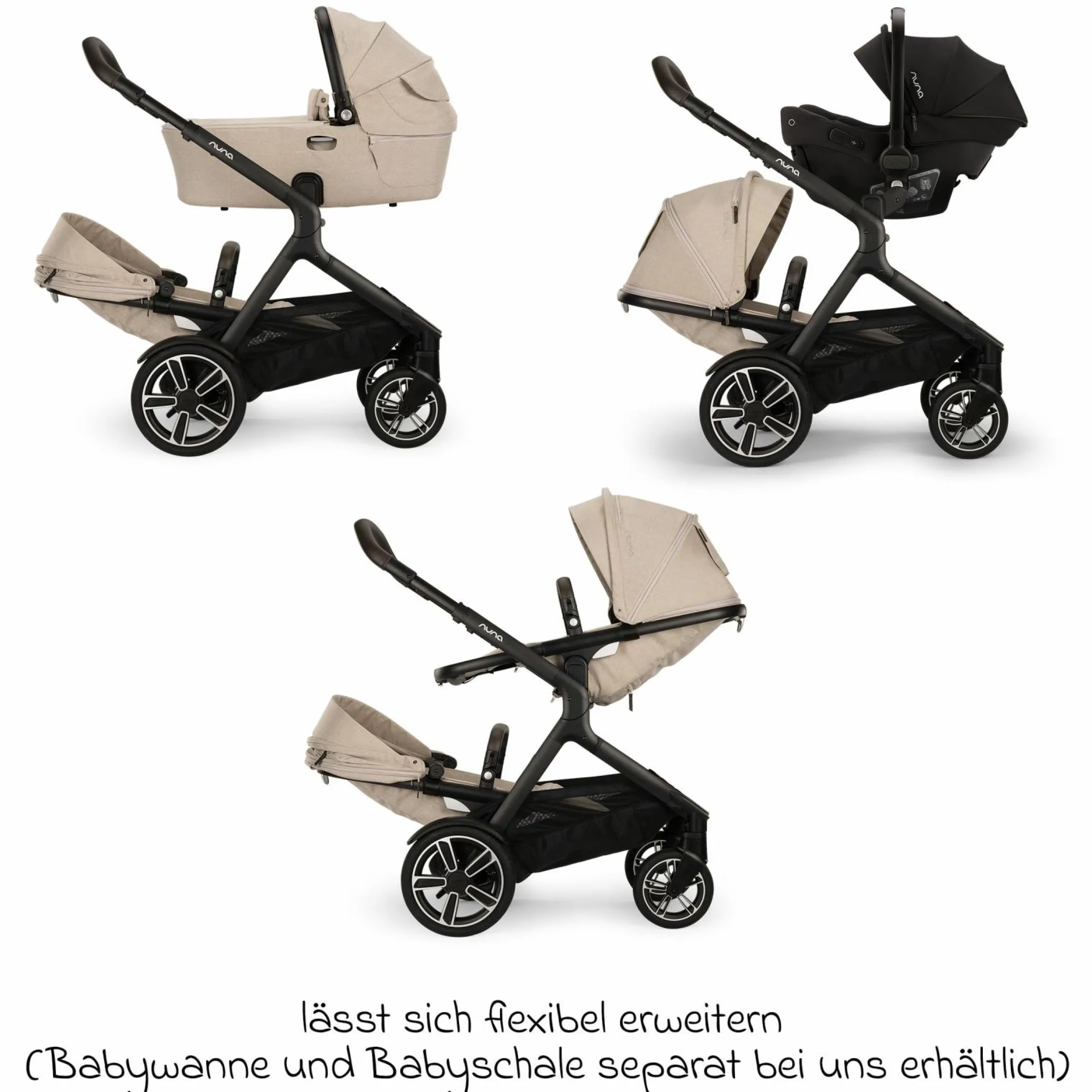 Zweit-Sportsitz DEMI next mit magnetischem Gurtverschluss inkl. Regenschutz - Biscotti - Kollektion 2025