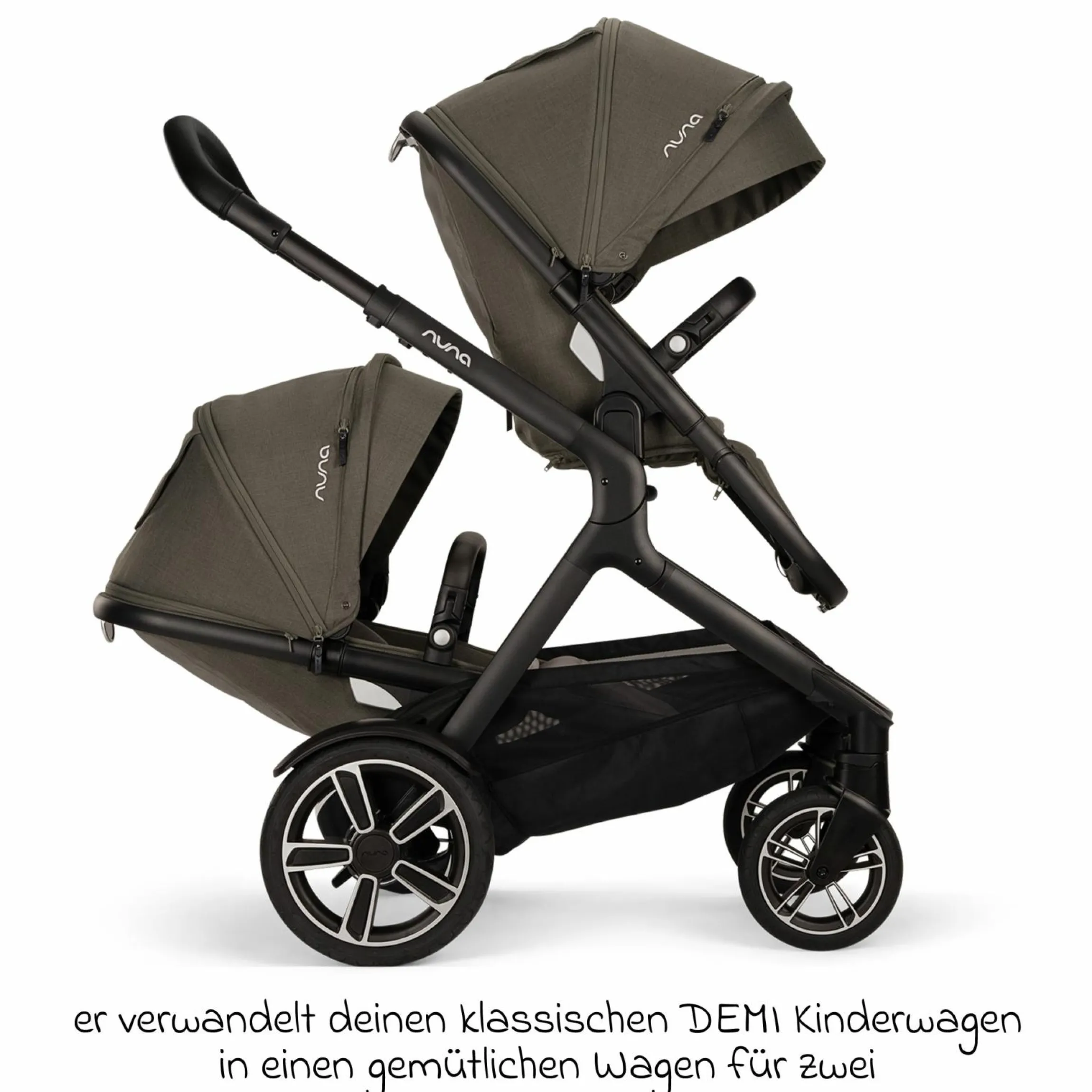 Zweit-Sportsitz DEMI next mit magnetischem Gurtverschluss inkl. Regenschutz - Granite - Kollektion 2025