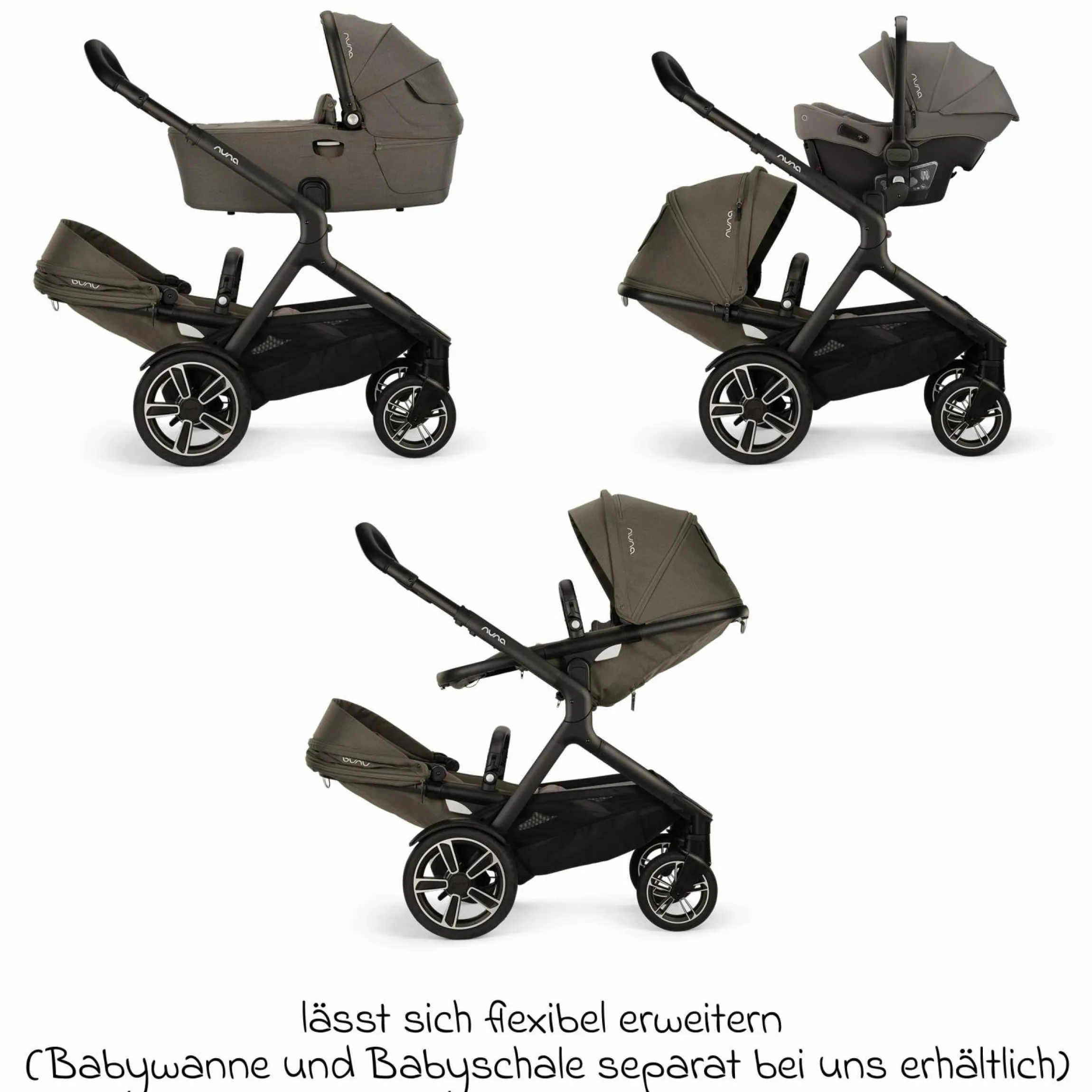 Zweit-Sportsitz DEMI next mit magnetischem Gurtverschluss inkl. Regenschutz - Granite - Kollektion 2025