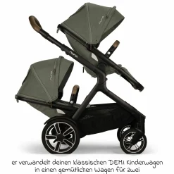 Zweit-Sportsitz DEMI next mit magnetischem Gurtverschluss inkl. Regenschutz - Pine - Kollektion 2025