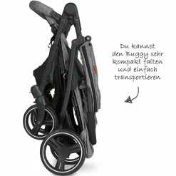 Zwillingsbuggy Twin - Circle Line mit Liegefunktion (inkl. Regenverdeck) - Woven Graphite