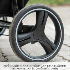 Zwillingsbuggy Twin - Circle Line mit Liegefunktion (inkl. Regenverdeck) - Woven Graphite